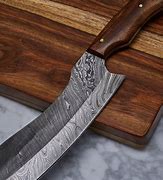 Image result for Damascus Kitchen Knife Cutting Boar