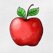 Image result for How to Draw a Apple