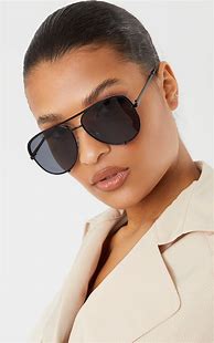 Image result for Black Aviator Sunglasses