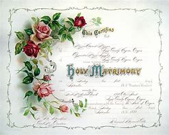 Image result for Decorative Marriage Certificate