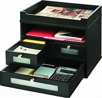 Image result for Desk Organizer Opaque Black