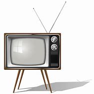 Image result for Old-Fashioned TV with Antenna