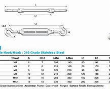 Image result for Turnbuckle Specification Only Hook