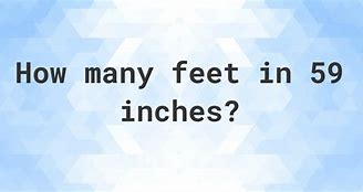 Image result for 59 Inches in Feet