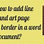 Image result for Adding a Border to Word