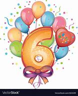 Image result for Number 6 Happy Birthday Balloon
