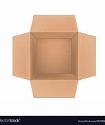 Image result for Front-Facing Open Cardboard Box