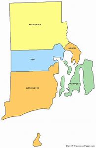 Image result for Map of Rhode Island with Counties