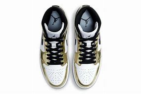 Image result for Air Jordan 1 Mid SE Metallic Gold