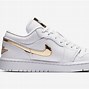 Image result for Jordan's Low-Cut White and Gold