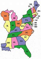 Image result for Map of East United States