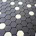 Image result for Hexagon Black and White Tile