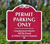 Image result for Parking Permit Sign