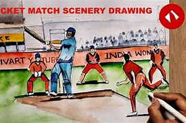 Image result for Cricket Match Drawing