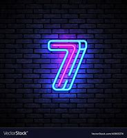 Image result for Number 7 Neon Wall