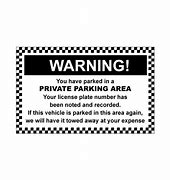 Image result for Parking Warning Stickers