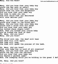 Image result for Mary Did You Know Hymn Lyrics