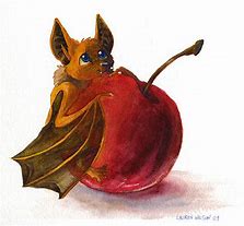 Image result for Cute Bat Painting