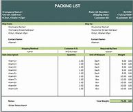 Image result for Shipping Item List