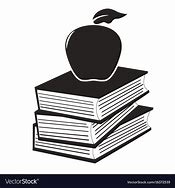 Image result for Teacher Apple Books Vector Black and White