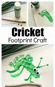 Image result for Green Foot Print Cricket Craft