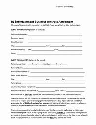 Image result for Free Downloadable Printable DJ Contract Template