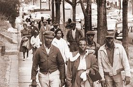 Image result for People Walking Montgomery Bus Boycott