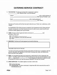 Image result for Free Food Service Contract Template