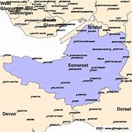 Image result for UK Map with Cities Somerset Levels