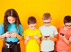 Image result for Kids Looking at Cell Phone