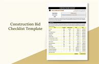 Image result for Construction Pre Bid Checklist Template