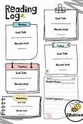 Image result for Reading Log with Summary Printable