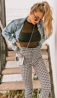 Image result for Checkered Pants Outfit