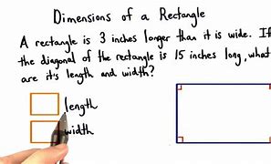 Image result for Rectangle Labeled with Length and Width