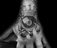 Image result for 8 Ball with Lucky Banner Tattoo