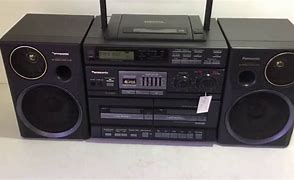 Image result for Vintage Panasonic Boombox Dual Cassette