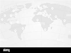 Image result for World Map with Location Pins Black