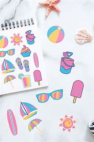 Image result for Free Printable Summer Stickers