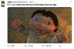 Image result for Baby From Ice Age Meme