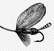 Image result for Black and White Fishing Fly