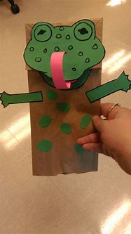 Image result for Frog Paper Bag Puppet