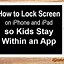 Image result for iPad Lock Screen Settings