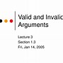 Image result for Valid and Invalid Arguments