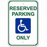 Image result for Handicap Reserved Parking Sign