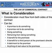 Image result for Example of Consideration in Contract Law