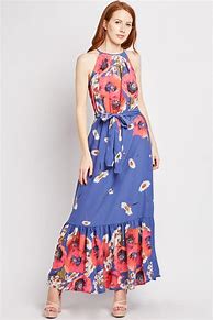 Image result for Floral Halter Maxi Dress