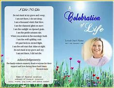 Image result for Celebration of Life Template Free Download