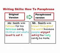 Image result for Paraphrasing Examples for Kids