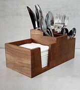 Image result for Wooden Cutlery Holder