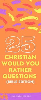 Image result for Would You Rather Bible Edition